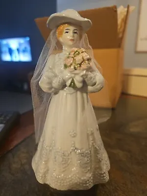 Vintage Schmid Signed 1990 Wedding Bride Music Box  Figurine  • $20