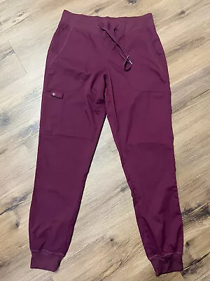 Med Couture WINE Scrub Pants Joggers Womens Size Medium Style 7710T • $14.99