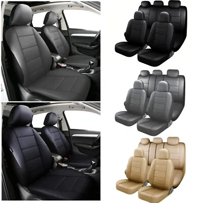 Car 5 Seat Covers Full Set Waterproof Leather Universal For Auto Sedan SUV Truck • $39.99