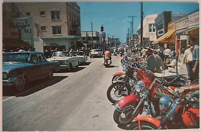 Vintage Postcard Motorcycle Races Daytona Beach Florida Bike Week Harley • $7.65