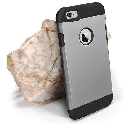 $12.33 • Buy Slim Rubber Hybrid Heavy Duty Bumper Armor Case For IPhone 6S 6 Charger Cable