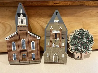 Cat's Meow Village Mother's Day Church Westtown Water Tower & Breast Cancer Tree • $14.99