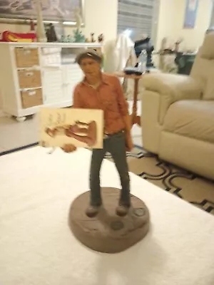 Michael Garman Sculpture Newsman Think Big Move Fast Driller Statute WITH Card  • $29.99