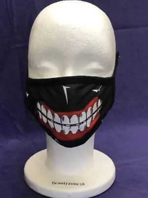 Tokyo Ghoul Ken Kaneki Face Masks Cotton Anime Zipper Silly Face Mask  🇺🇸✅✅✅ • $8.96