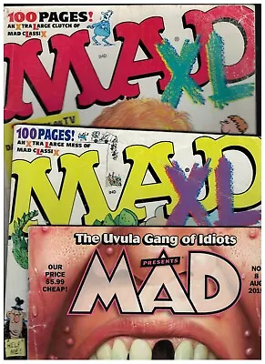 Mad Magazine Lot: Mad Xl 16 Mad Xl 21 (matrix Re) Mad #8 Uvula Gang Ship Free • $19.99