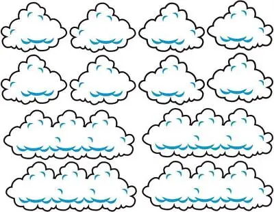 SUPER MARIO Bros CLOUDS Set Decal Removable WALL STICKER Home Decor Art Kids • $12.74