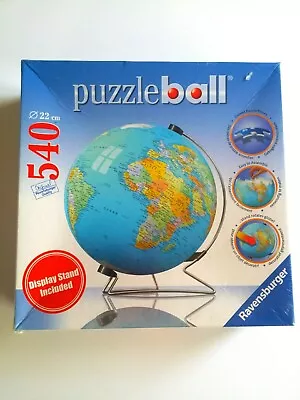 Sealed Puzzleball Globe Ravensburger With Stand 540 Piece 3D Jigsaw New USA • $19.90