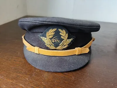 £95 • Buy 1970s - 1980s Libyan Airlines Captains Pilot Cap Hat Original