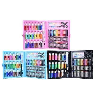 150PCS Watercolor Pen Oil Pastel Crayons Colored Pencil Set(Pink) • £16.02