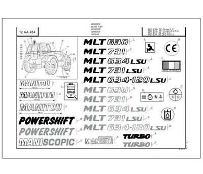 Manitou MLT731 Serie C E2 Parts Catalog • £29.99