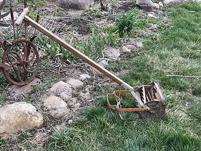 Vintage Antique RoHo Garden Hand Push Cultivator Tiller Weed Claw Vegetable Plow • $125