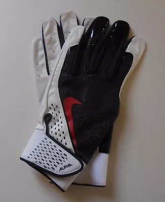 Nike Alpha Batting Gloves Adult Unisex Midnight Navy/White/Red Large • $35.95
