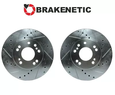 FRONT BRAKENETIC Sport Drill Slot Brake Rotors 30mm Z32 300ZX Conversion 4/5LUG • $195