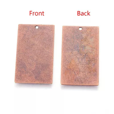 10 Pcs Metal Tags Brass Blank Stamping Tag Big Pendants For DIY Jewelry Making • $6.99