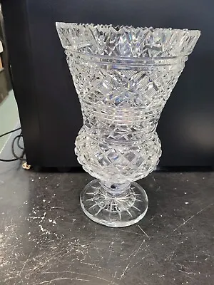 Waterford Irish Cut Glass? Master Cutter? Series 10” Large Footed Thistle? Vase • $174.99