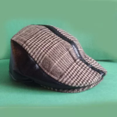 Men Cap With Ear Flaps Brown Size M ( 58 ) Cotton Polyester • $14