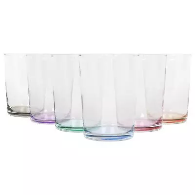 6x LAV Colour Base 520ml Bodega Highball Glasses Glass Drinking Tumblers Set • £12