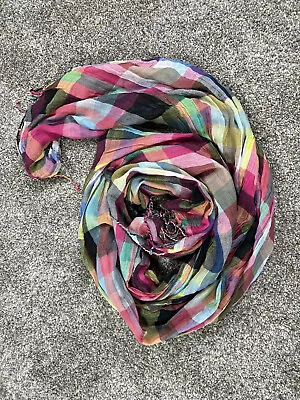 American Eagle Outfitters Scarf Multicolored One Size Pastel Infinity 79  X 28   • $11.02