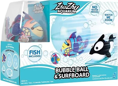 Zhu Zhu Aquarium  Bubble Ball & Surfboard Starter Playset WITH Fish - Brand New • £23.99