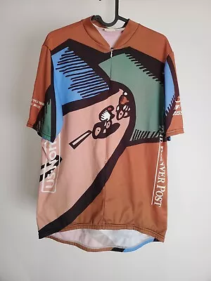 The Denver Post U.S Home Aussie Men Cycling Jersey Sport Multicolor Sz L VTG  • $13.23