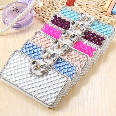 For Samsung S23 S22 S21 S20 S10 Note20 10 9 Luxury Diamond Bling Leather Case • $15.49