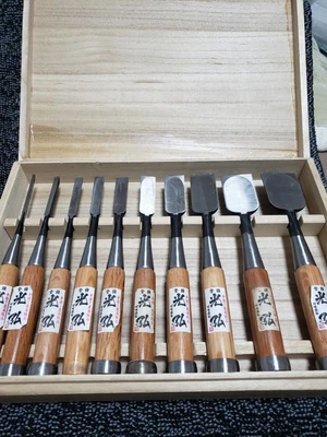 £337.55 • Buy Japanese Vintage Chisel 10set Nomi Made By Famous Blacksmith All Mitsuhiro /35p