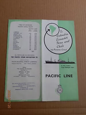 Pacific Steam Navigation Co. Brochure. Lots Of Facts And Details. Superb • £20