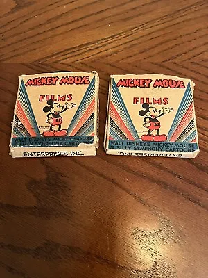Vintage 1940’s Walt Disney Mickey Mouse 8mm Film Reel Original Box • $20