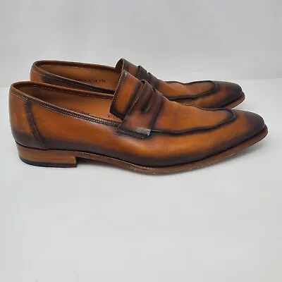 MEZLAN  Penny Loafers Honey Calfskin Size 10.5M • $69