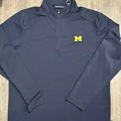 Cutter & Buck 1/4 Men’s Pullover Michigan Wolverines Size M • $14.99