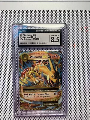 M Charizard EX 13/108 Evolutions Holo Rare Pokemon Card CGC 8.5 NM/MT! • $25