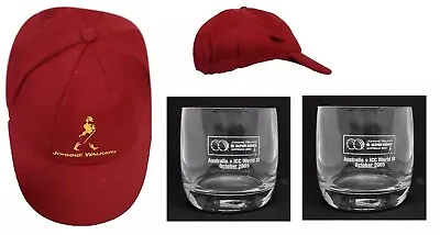 $47.99 • Buy Johnnie Walker Cricket Super Series 2005 Australia 2  Tumbler Glasses + Cap