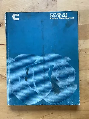 CUMMINS 1980 Engines V/VT-903 VTB-903 SERVICE SHOP REPAIR WORKSHOP MANUAL • $100