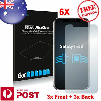 $5.99 • Buy Apple IPhone X - Screen Protectors (3x Front 3x Back) Savvies SU75 - P013