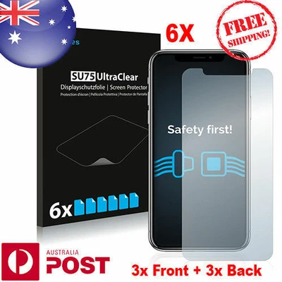$5.99 • Buy Apple IPhone X - Screen Protectors (3x Front 3x Back) Savvies SU75 - P013