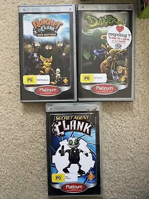 Lot Of 3 Sony PSP Ratchet & Clank Games Used Incomplete Untested • $30