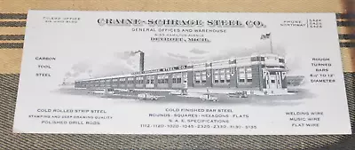 Vintage INK BLOTTER Paper Advertising CRAINE SCHRAGE STEEL Detroit • $7.50