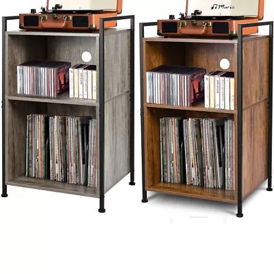 3-Tier Vinyl Record Player Stand Album Storage Cabinet 180 LP Turntable Table • $90.95