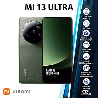 Xiaomi Mi 13 Ultra Android Mobile Phone (New GreenDual SIM12+512GBUnlocked) • £1129.99