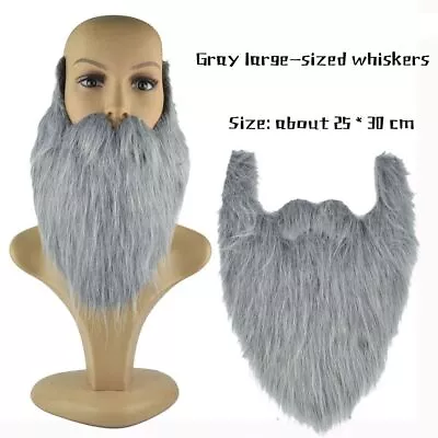 DIY Fancy Dress Simulated Beard Handmade Mustache Long Fluff Beard Fake Beard • £4.75