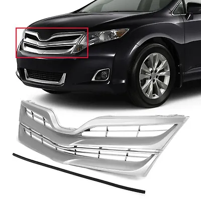 Fits Toyota Venza 2013-2016  Front Upper Grille Grill Silver Factory Replacement • $52.59
