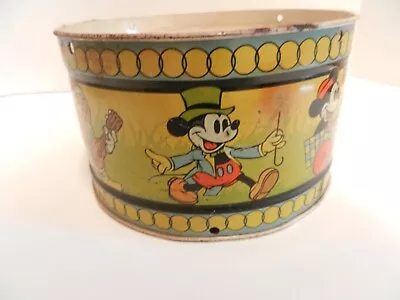 Official Mickey Mouse All Tin Drum From Ohio Art With Stick 1930's Wde • $95