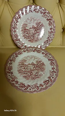 Set Of 3 Saucers/ Dessert Plate/side Plate (15 Cm) Myott Country Life  - Pink  • £15