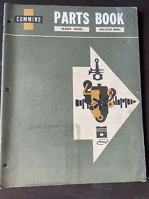 $28.49 • Buy CUMMINS V8-265-B ENGINE PARTS MANUAL BOOK CATALOG Guide Shop Service List Repair