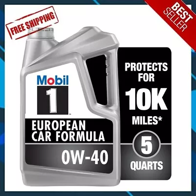 🔥SALE🔥 Mobil 1 FS European Car Formula Full Synthetic Motor Oil 0W-40 5 Quart • $26.66