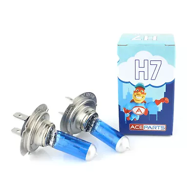 H7 55w ICE Blue Xenon HID Upgrade High Main Full Beam Headlight Bulbs • £5.52