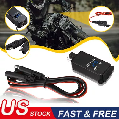 Waterproof Motorcycle SAE To USB Charger Adapter Cable Inline Fuse Phone GPS US • $11.79