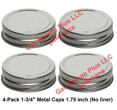 4-Pack 1-3/4  Steel Cap Replacement Gallon Oil Can Gas Eagle 1.75 Inch Metal Lid • $4.88