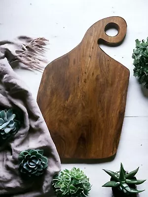 Serving Board Bread Board Cutting Board Chestnut Serving Wooden Serving Tray • $23