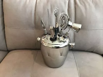 Hampton Home 18/10 Stainless Steel Bar Ice Bucket And Cocktail Mixer Bar Set • $27.95